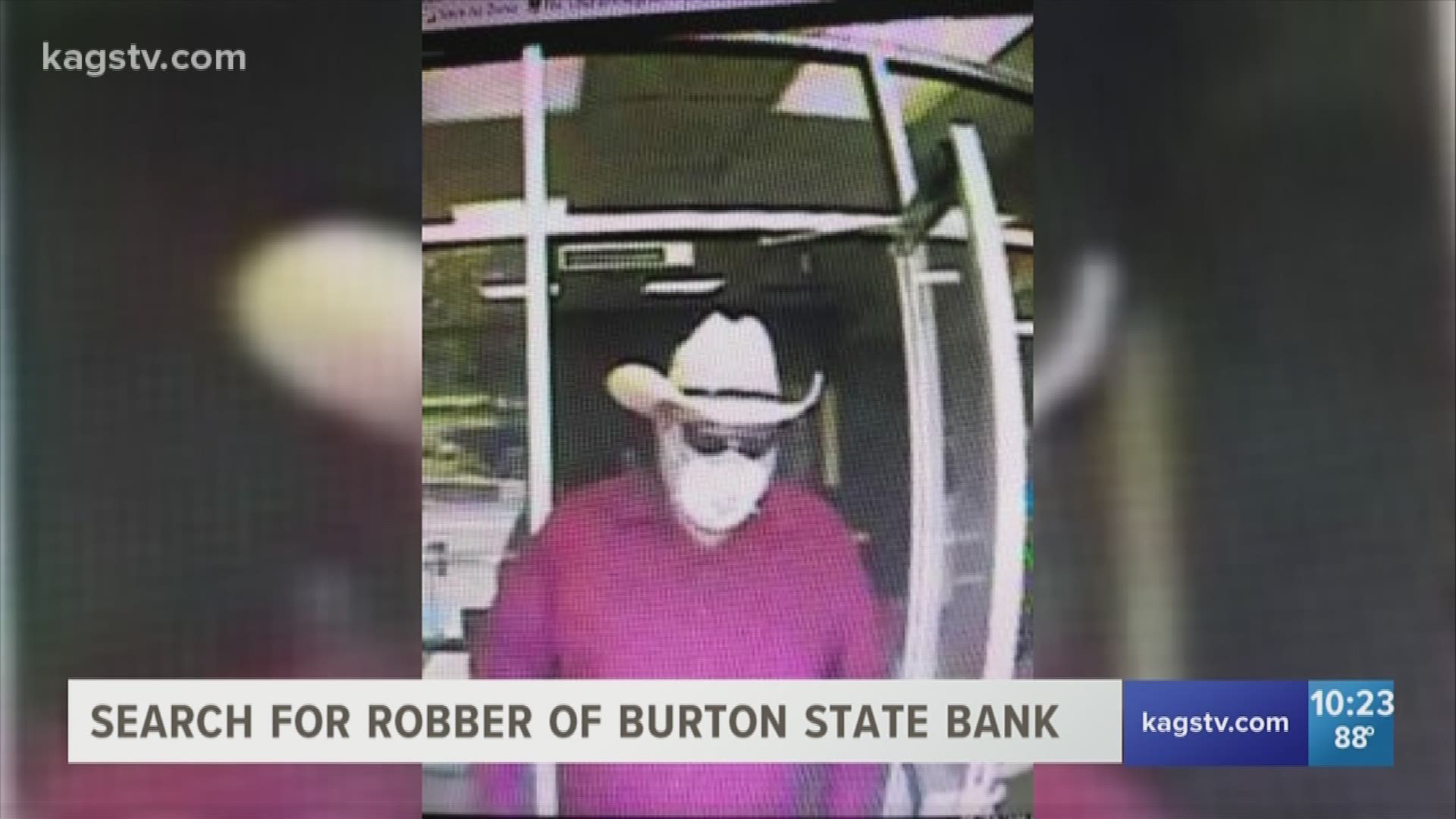 Search continues for robber of Burton State Bank