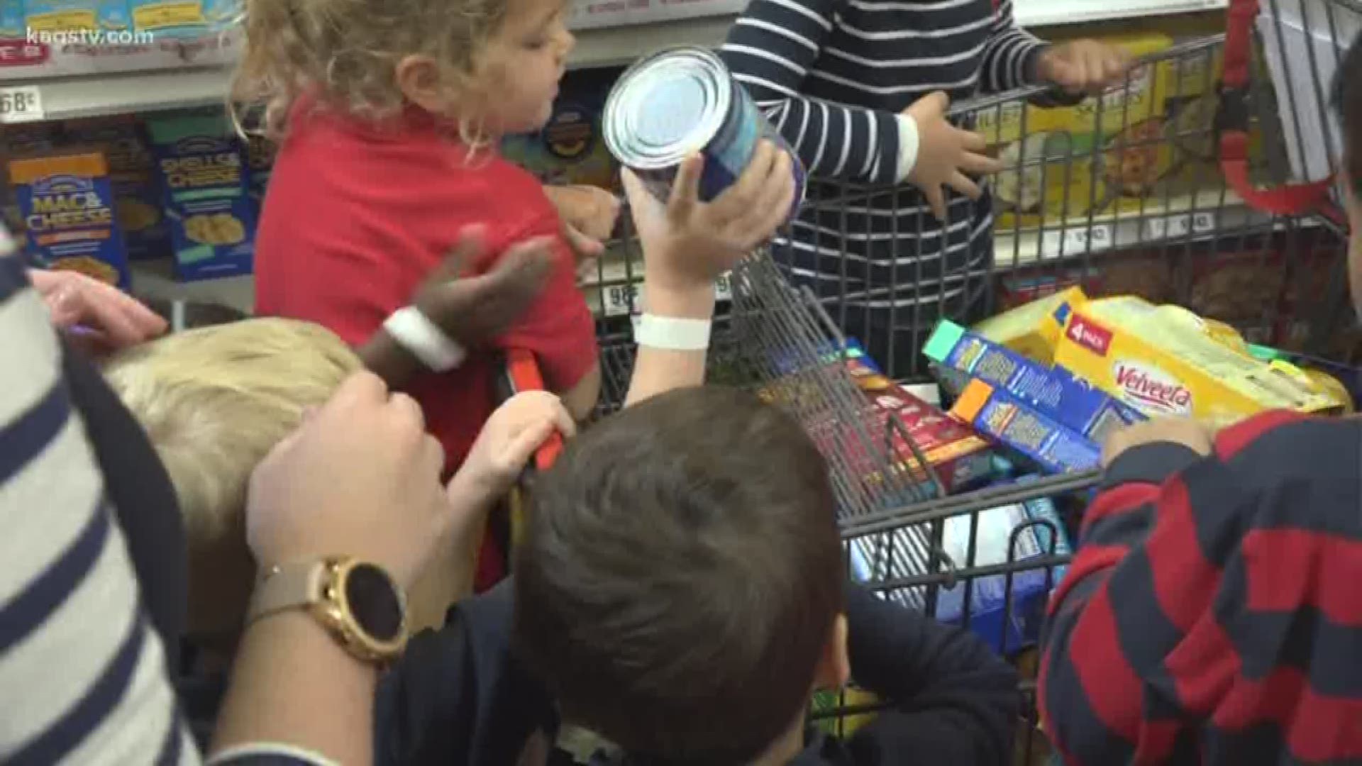 The school has been helping collect non-perishable foods for the Brazos County Food Bank since 2013.