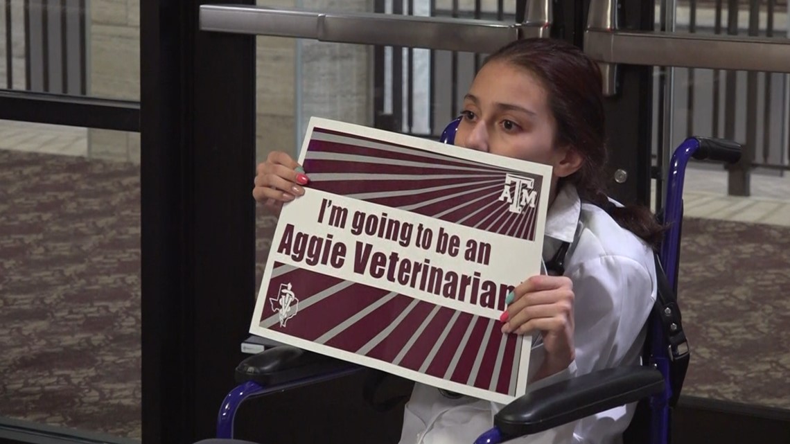 MakeAWish grants teen's wish to attend TAMU Veterinary School