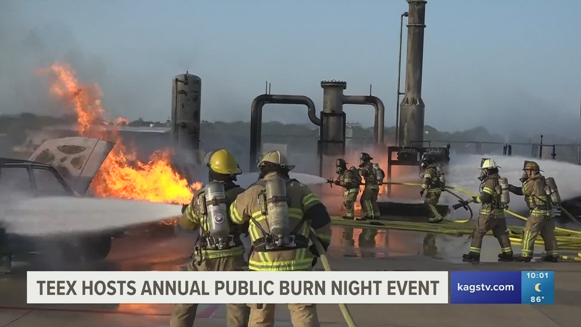 The annual Texas A&M Engineering Extension Service public burn night is a chance for the community to see first-hand what firefighters do every day.