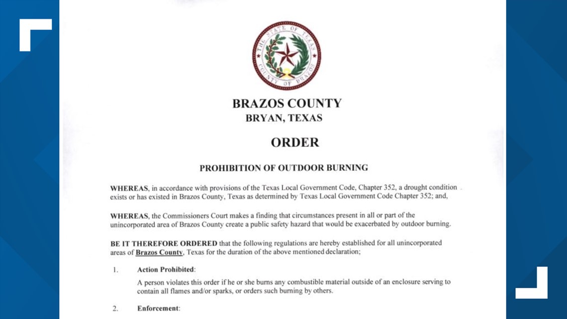 Burn Ban in Brazos Valley | kagstv.com