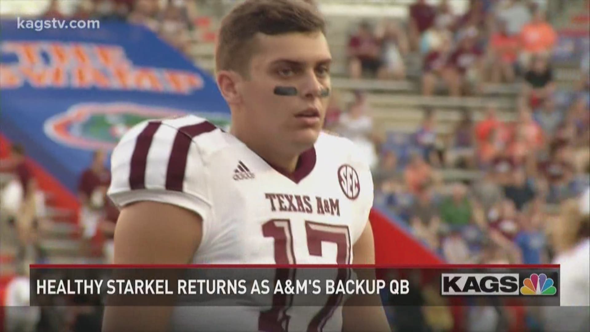 Texas A&M quarterback Nick Starkel is healthy after breaking his ankle in week one, but Kellen Mond will remain the Aggies starter.