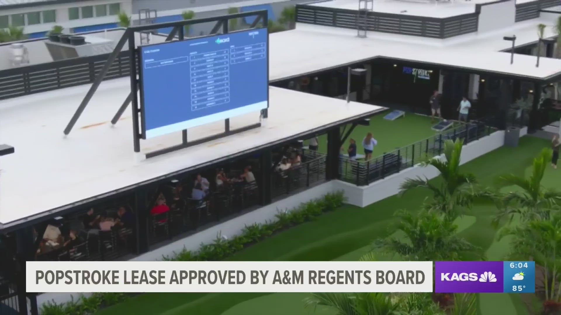 In the Texas A&M Board of Regents meeting on Wednesday, the board approved an agreement with PopStroke Entertainment Group to bring the venue to College Station.