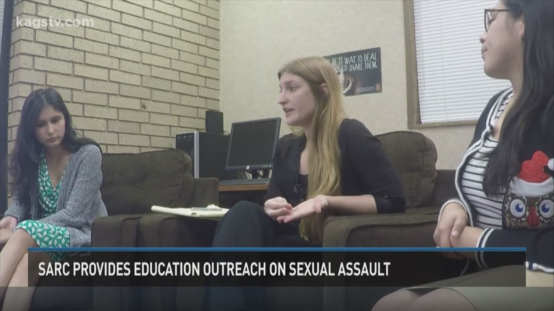 Vanessa Croix met with the education outreach specialists with SARC, which stands for Sexual Assault Resource Center, here in the Brazos Valley.