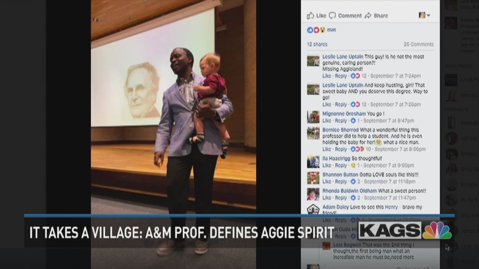 When a student-mother e-mailed her professor she didn't have childcare for her son, the professor invited baby Emmett to come along to class.