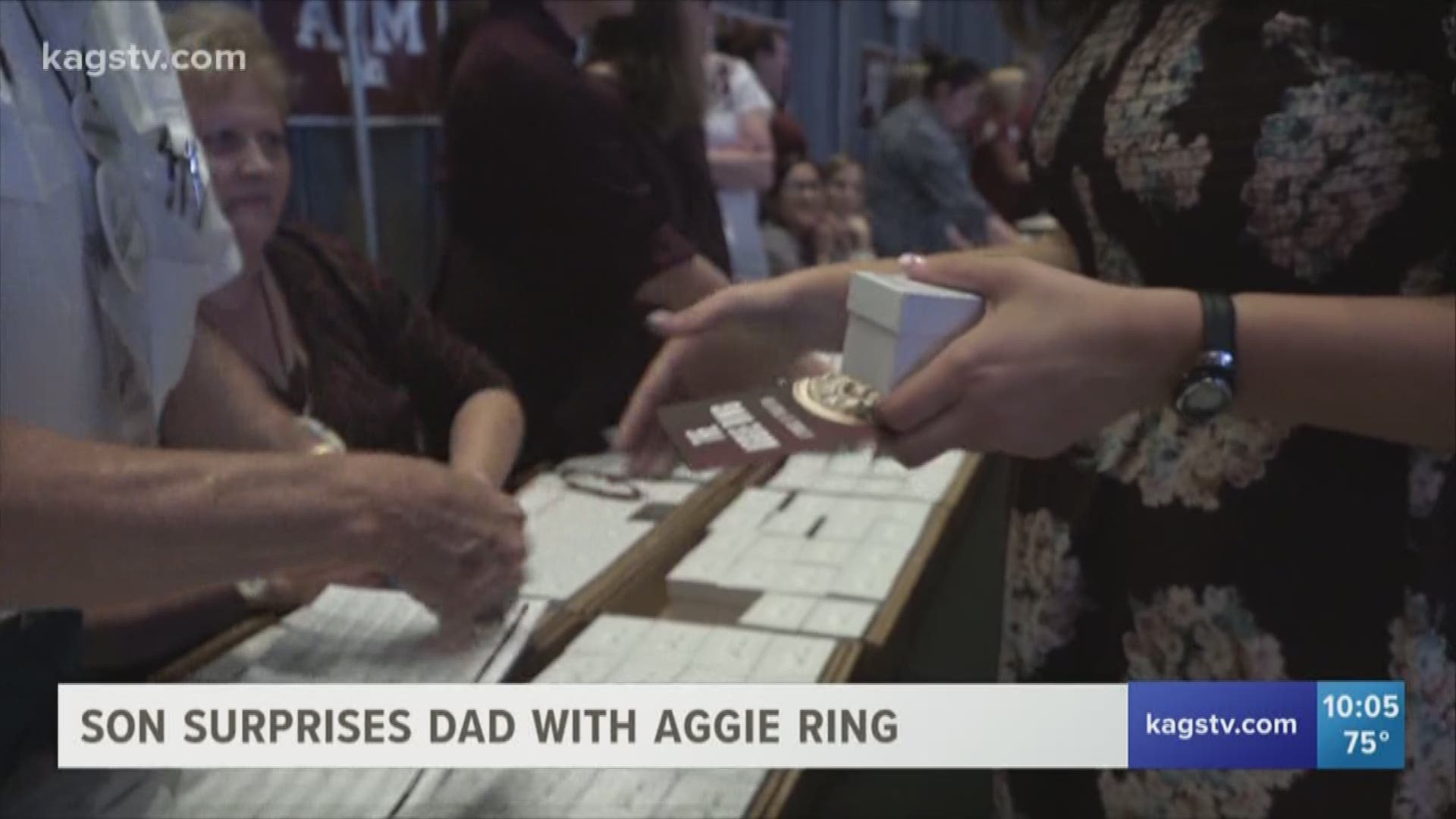 Over 6500 rings are to be presented today and tomorrow for ring day here at Texas A&M. But one student isn't just getting his ring, he's giving one to someone very special.