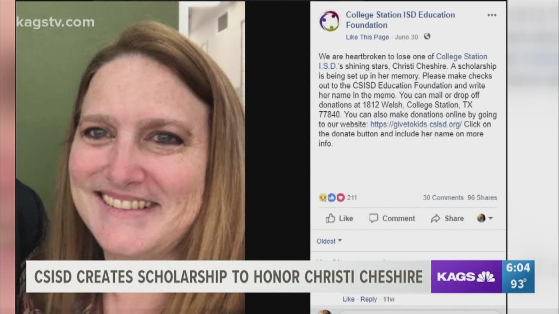 Christi Cheshire worked with CSISD for 24 years, teaching math at Consol High School before working as a testing coordinator, and most recently she served as the dean of students.