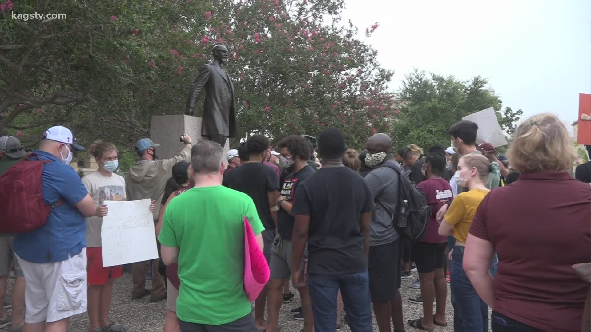 The Black Graduate Students Association organized a march around A&M's campus to put a spotlight on the Black Lives Matter Movement.