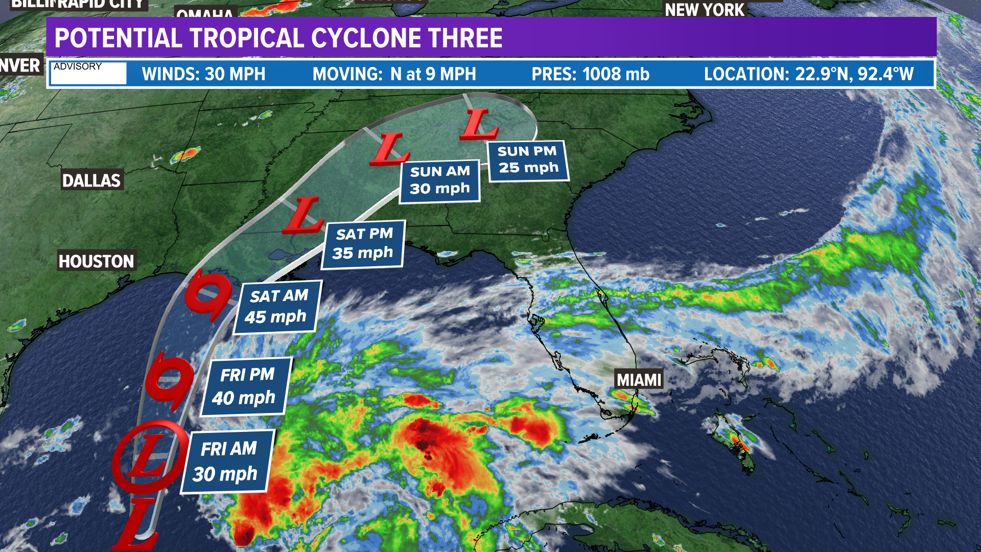 Potential Tropical Cyclone Three develops in Gulf | kagstv.com