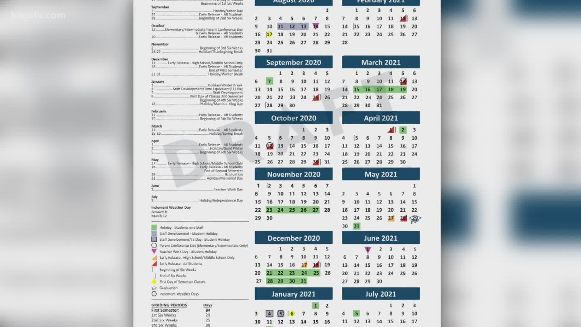 bryan isd 2021 22 calendar Bryan Isd Adding Eight Days To 2020 2021 Academic Calendar Kagstv Com bryan isd 2021 22 calendar