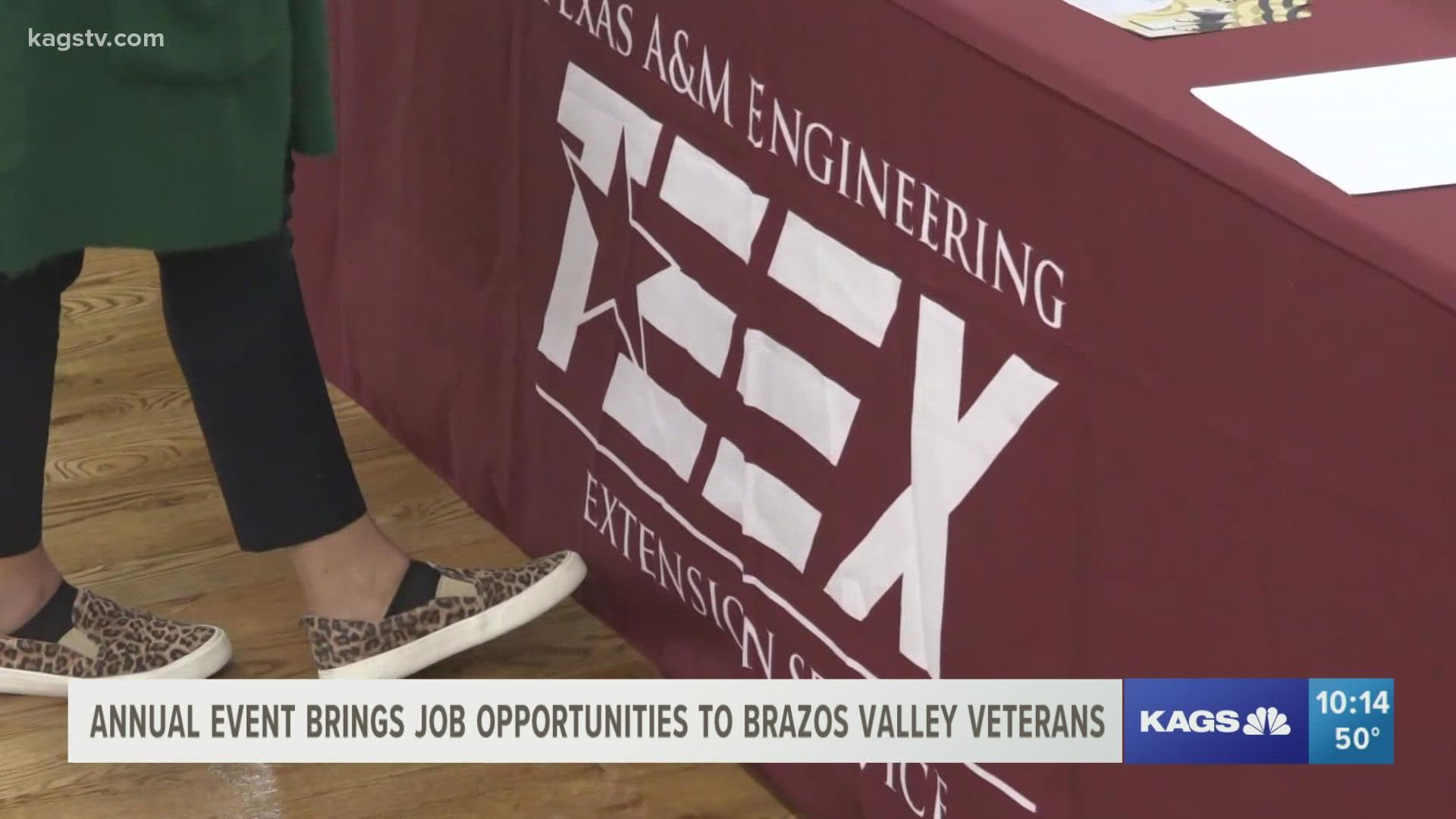 Almost 70 employers filled the Brazos Center Thursday morning with hopes to provide jobs to veterans and non-veterans.