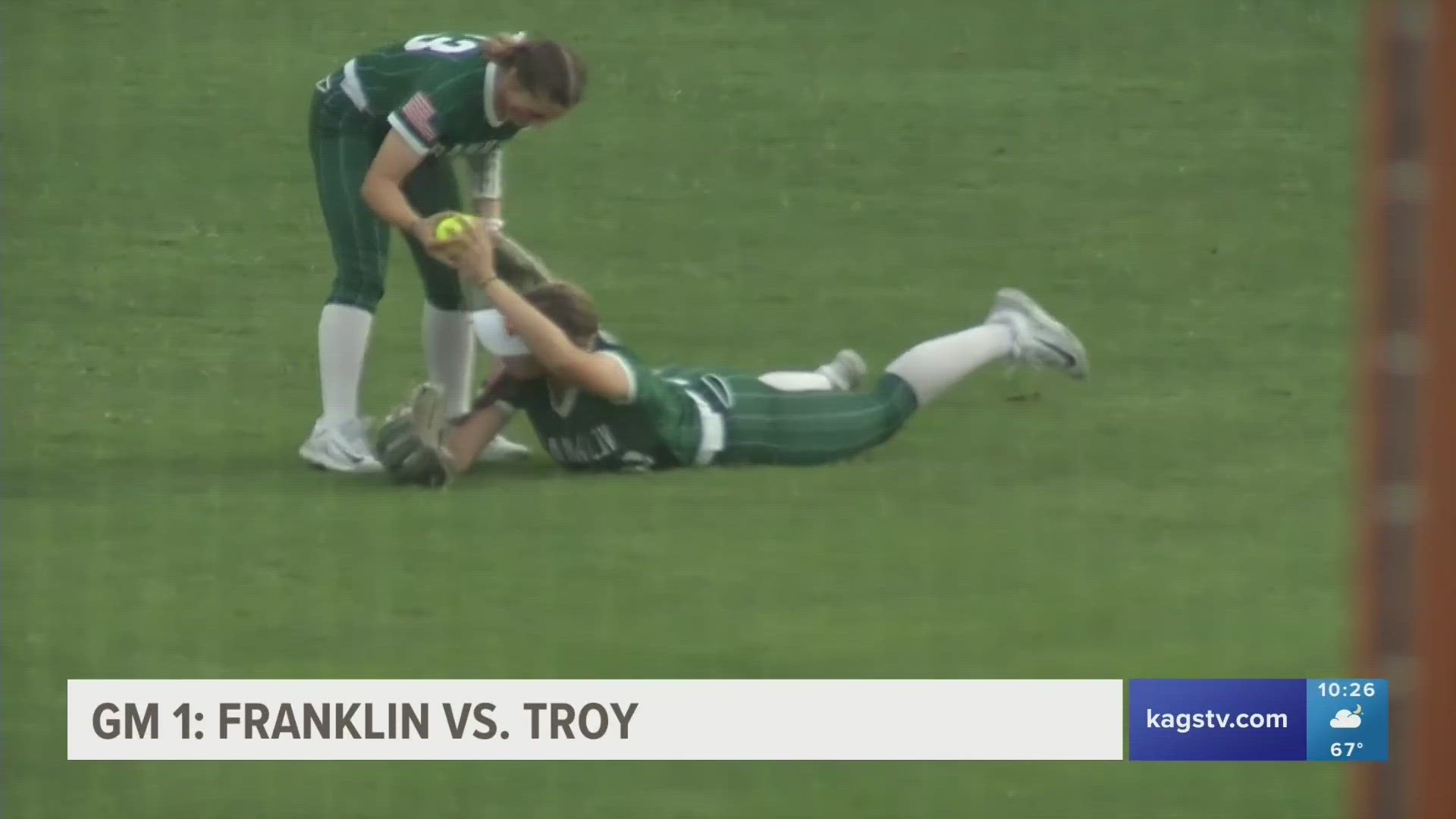 Franklin defeats Troy, 7-6, to take a 1-0 series lead.