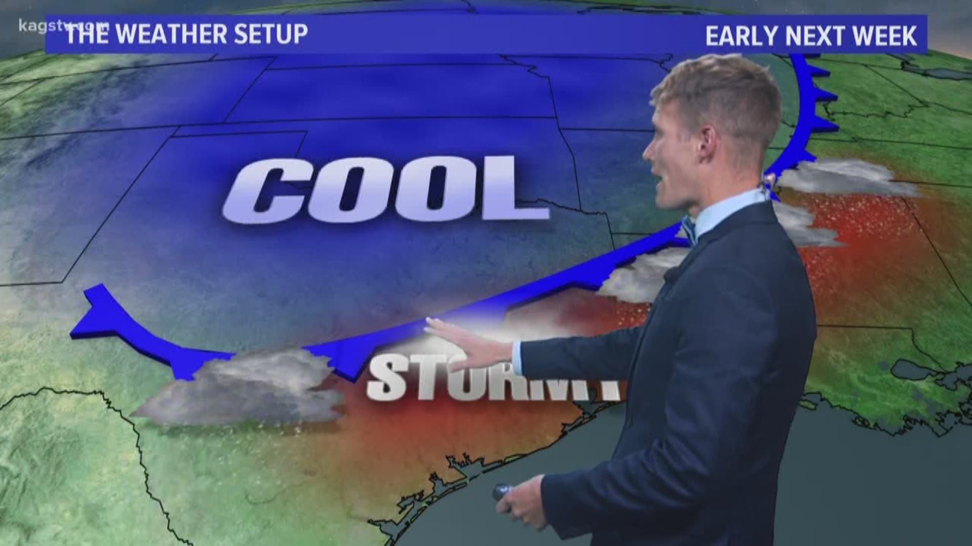 Cold Thursday morning in the forecast but temperatures begin to warm before another strong cold front moves in--possibly sparking strong storms