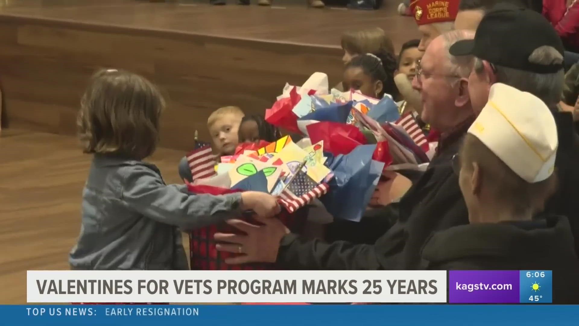 The Valentines for Veterans program has been performed at Sul Ross Elementary for 25 years.