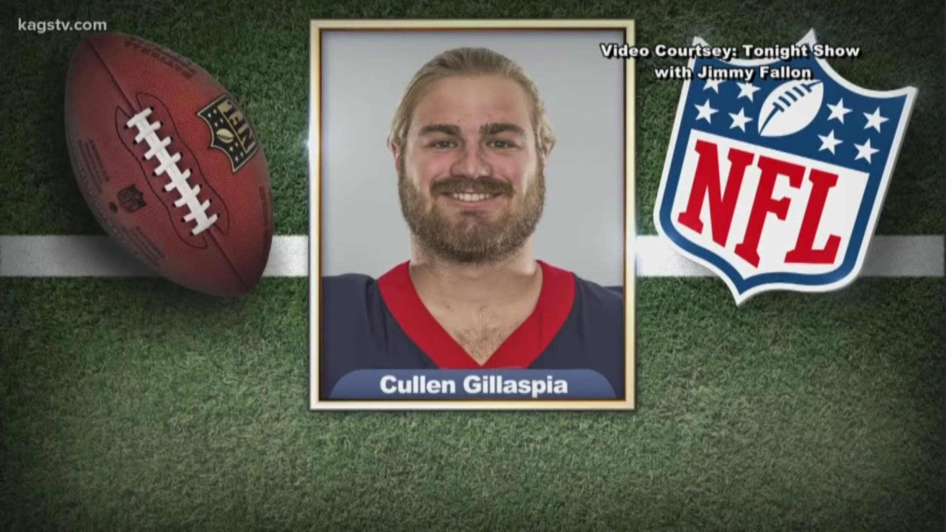 Former 12th Man, Cullen Gillaspia, got his very own shout-out from Jimmy Fallon during The Tonight Show with Jimmy Fallon.