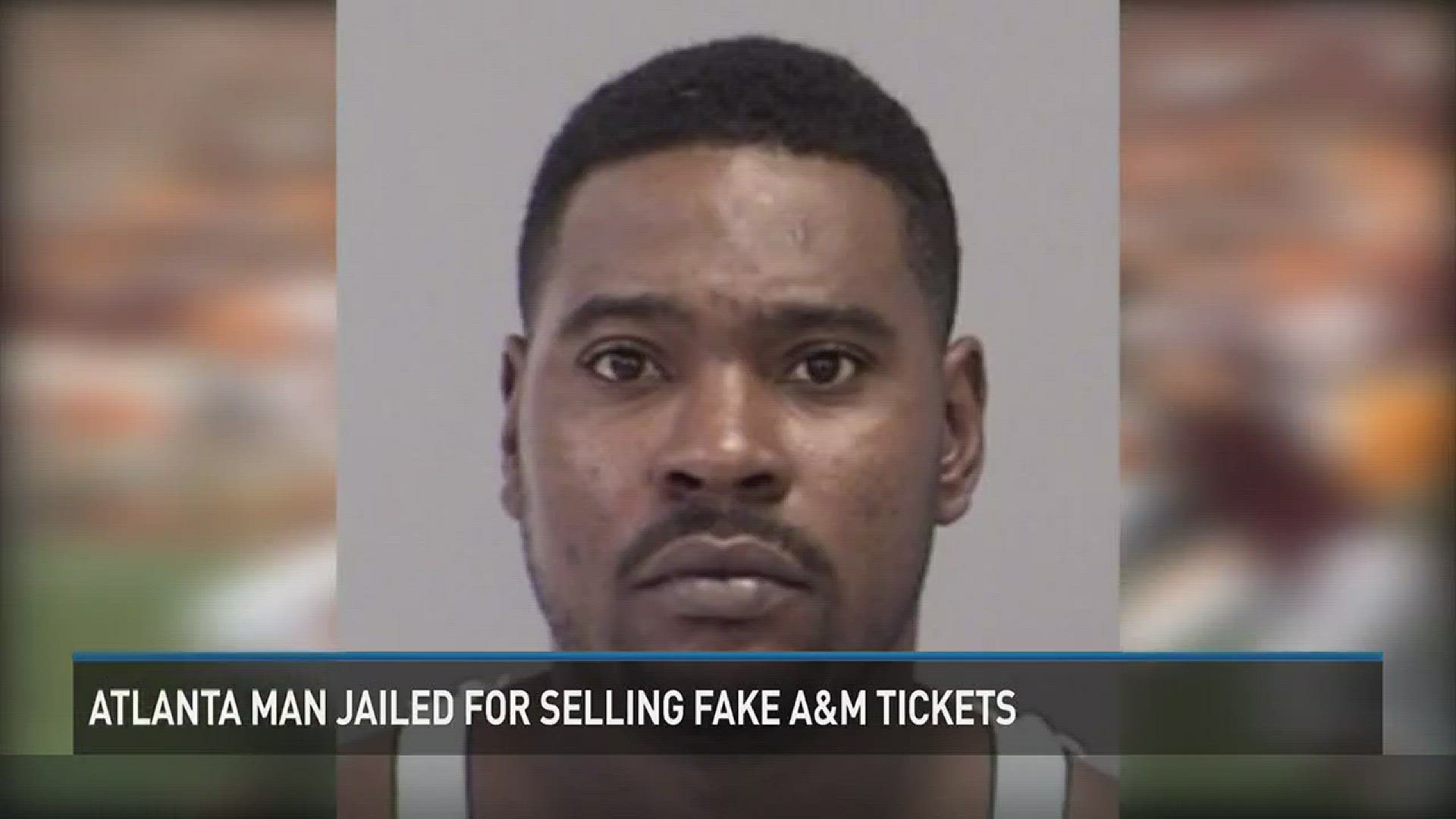 An Atlanta man is in the Brazos County jail accused of selling counterfeit tickets for last Saturday's A&M vs Tennessee game.