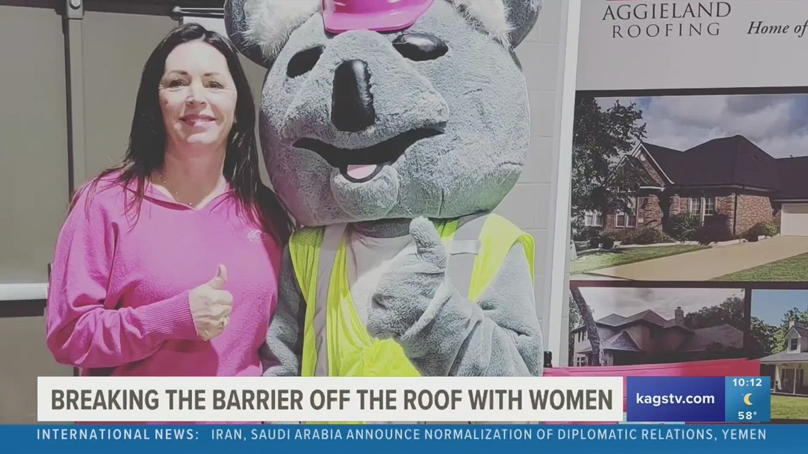 A female roofing company owner is looking to break through more gender barriers in a male-dominated profession