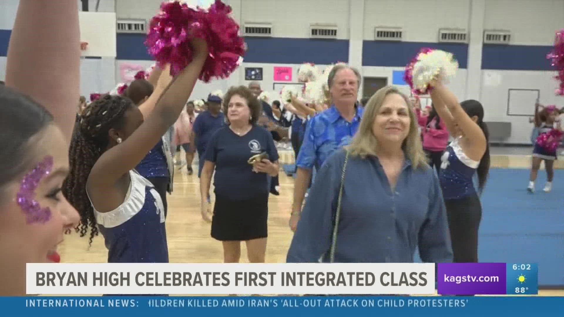 For their 50-year reunion, the class of 1972 was celebrated with a special pep rally.