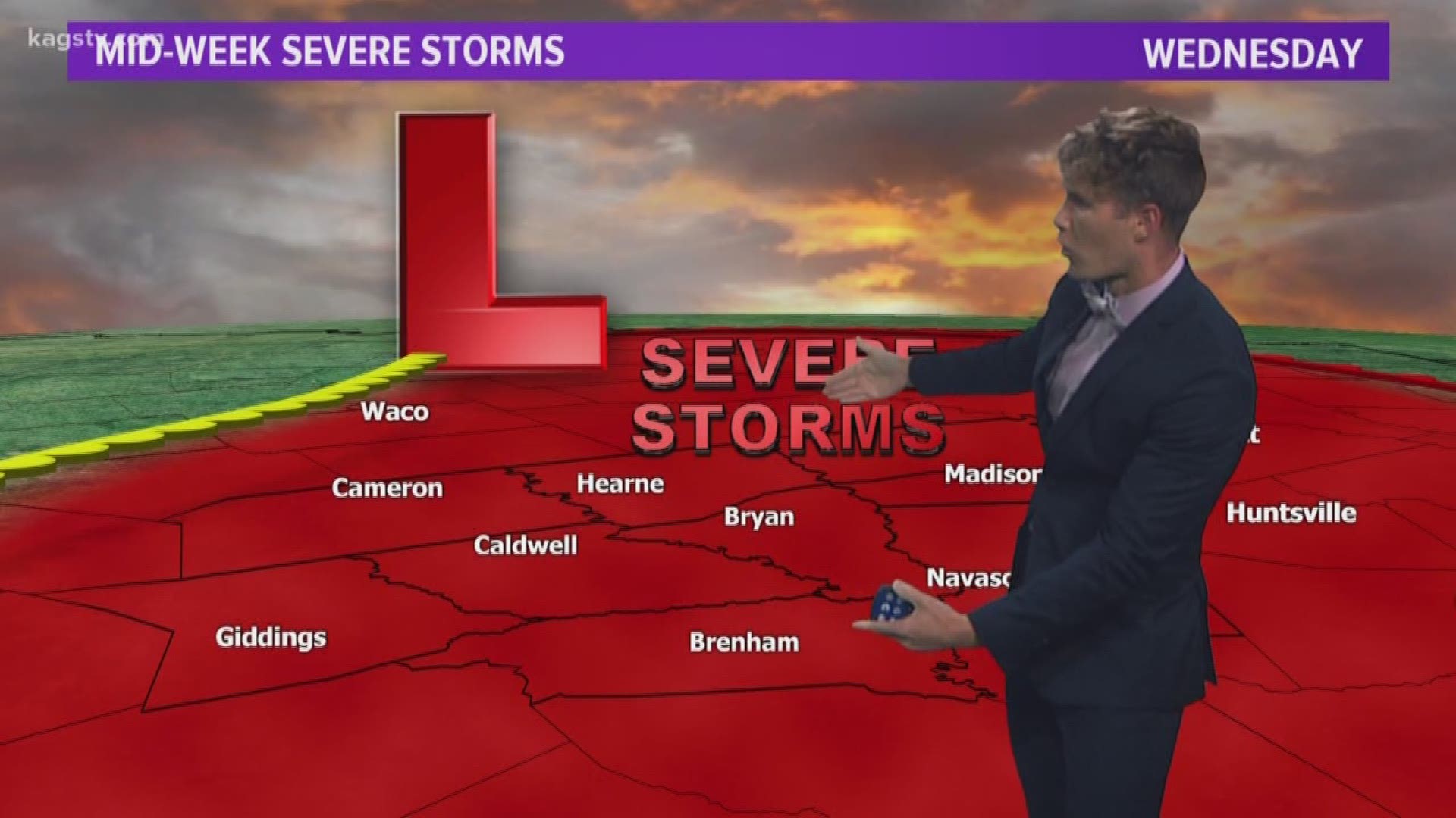 Monday evening video forecast for the Brazos Valley