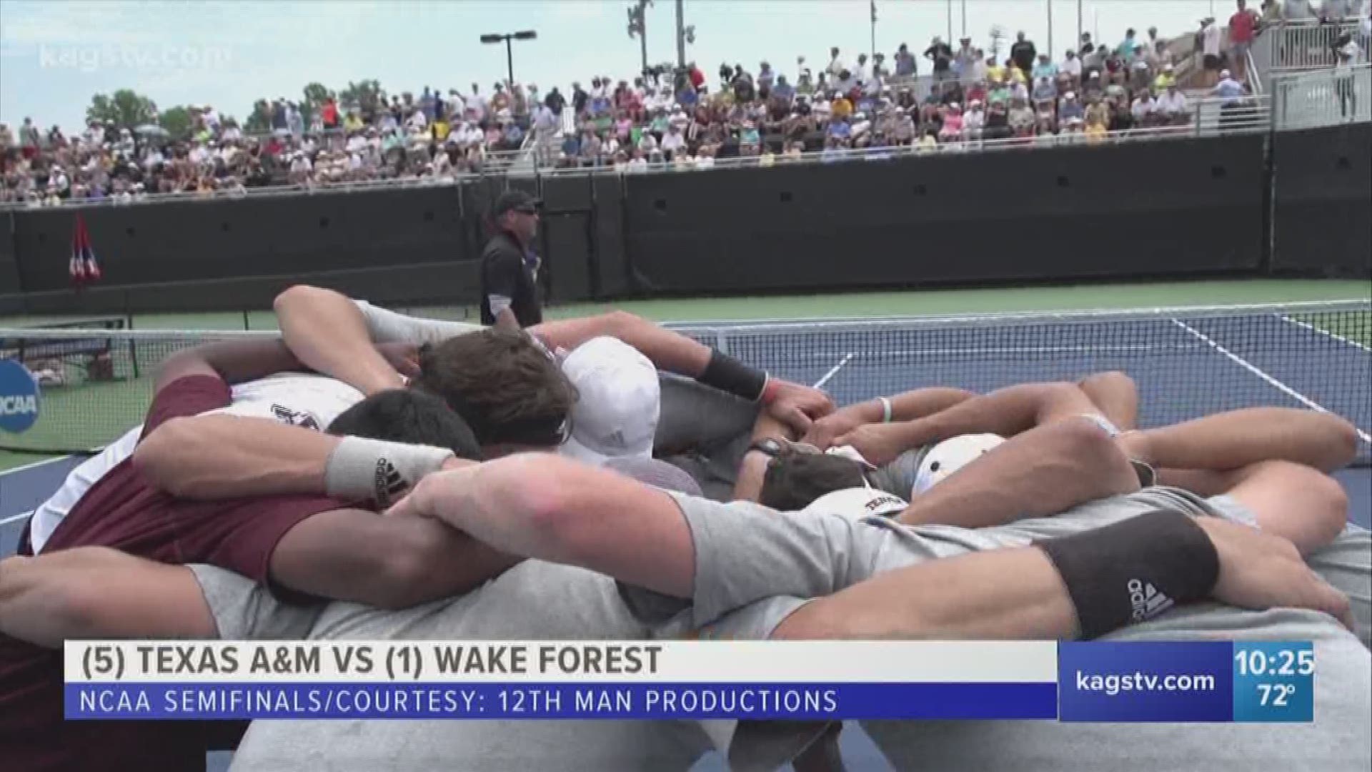 No. 5 Texas A&M men's tennis lost to No.1 Wake Forest 4-3 in the NCAA Semifinals on Monday.