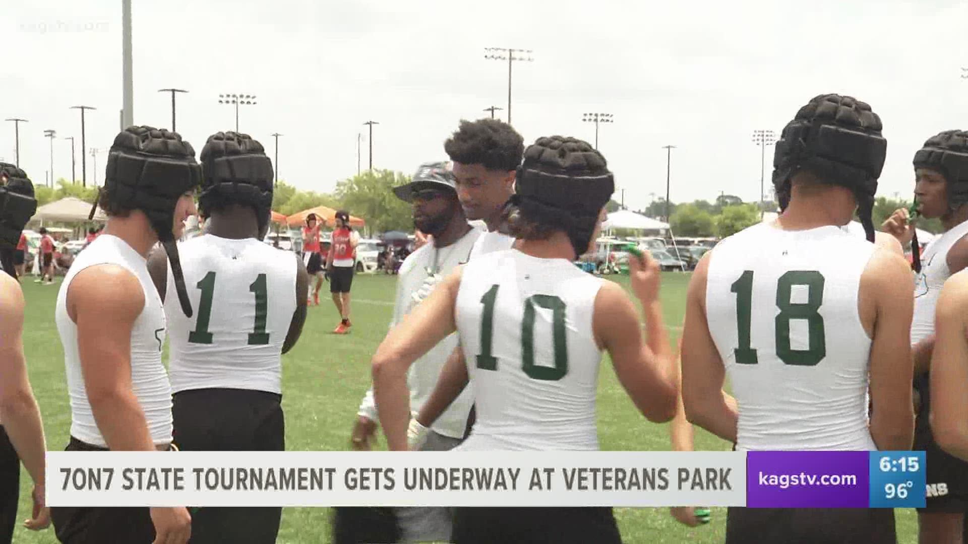 The annual 7on7 State Tournament is underway from Veterans Park in College Station. Franklin, Hearne, and Lexington are in the D3 bracket.