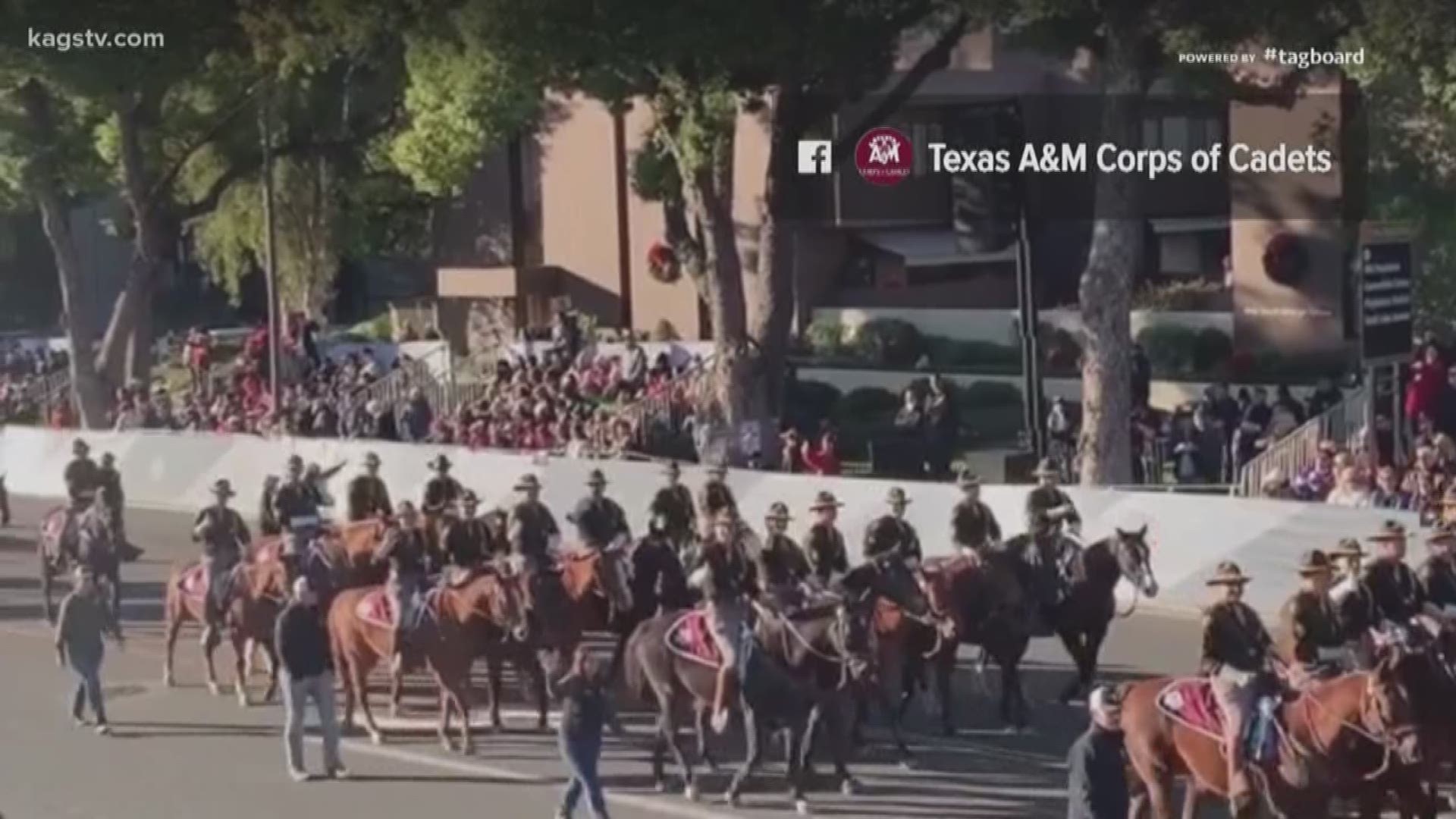 Texas A&M Parson's Mounted Cavalry represented the Corps of Cadets, Texas A&M and the state of Texas in the Tournament of Roses-Rose Parade.