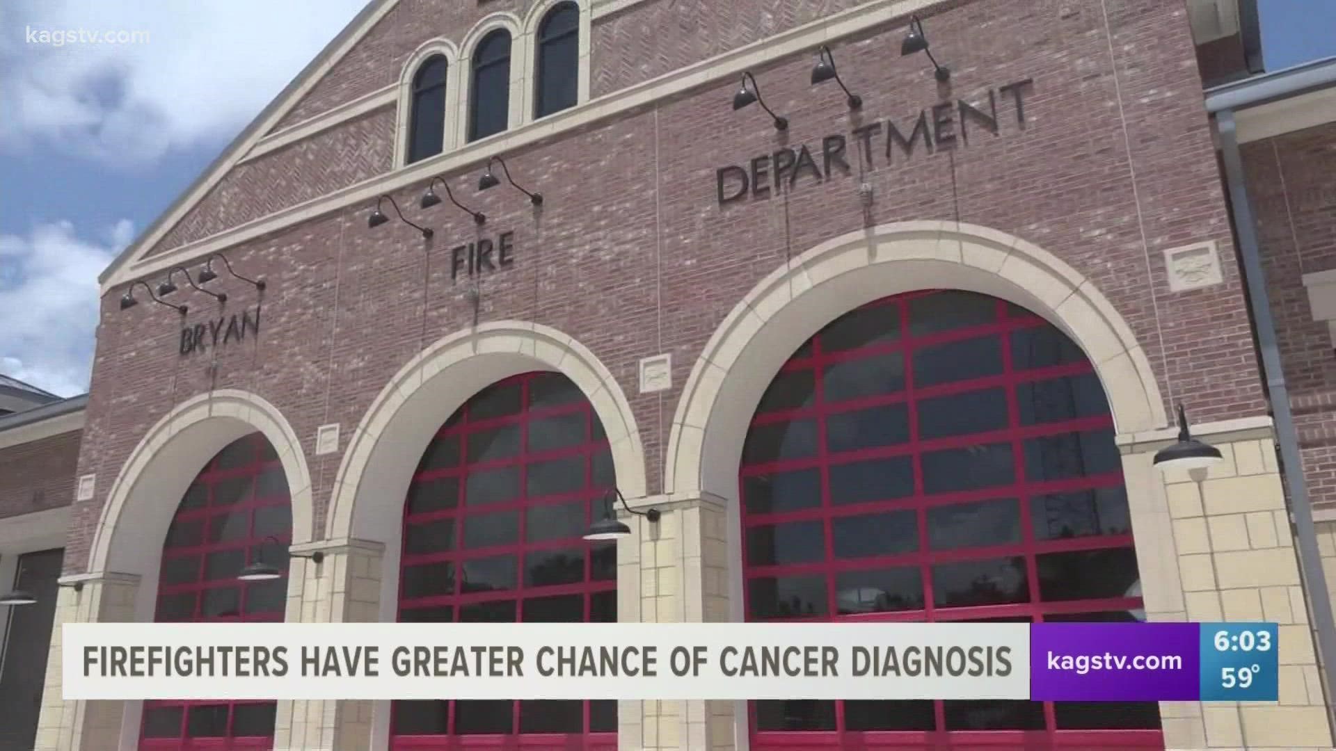 Daniel Buford, the President of the Bryan Firefighters Association, said firefighters are nine percent more likely to receive a cancer diagnosis