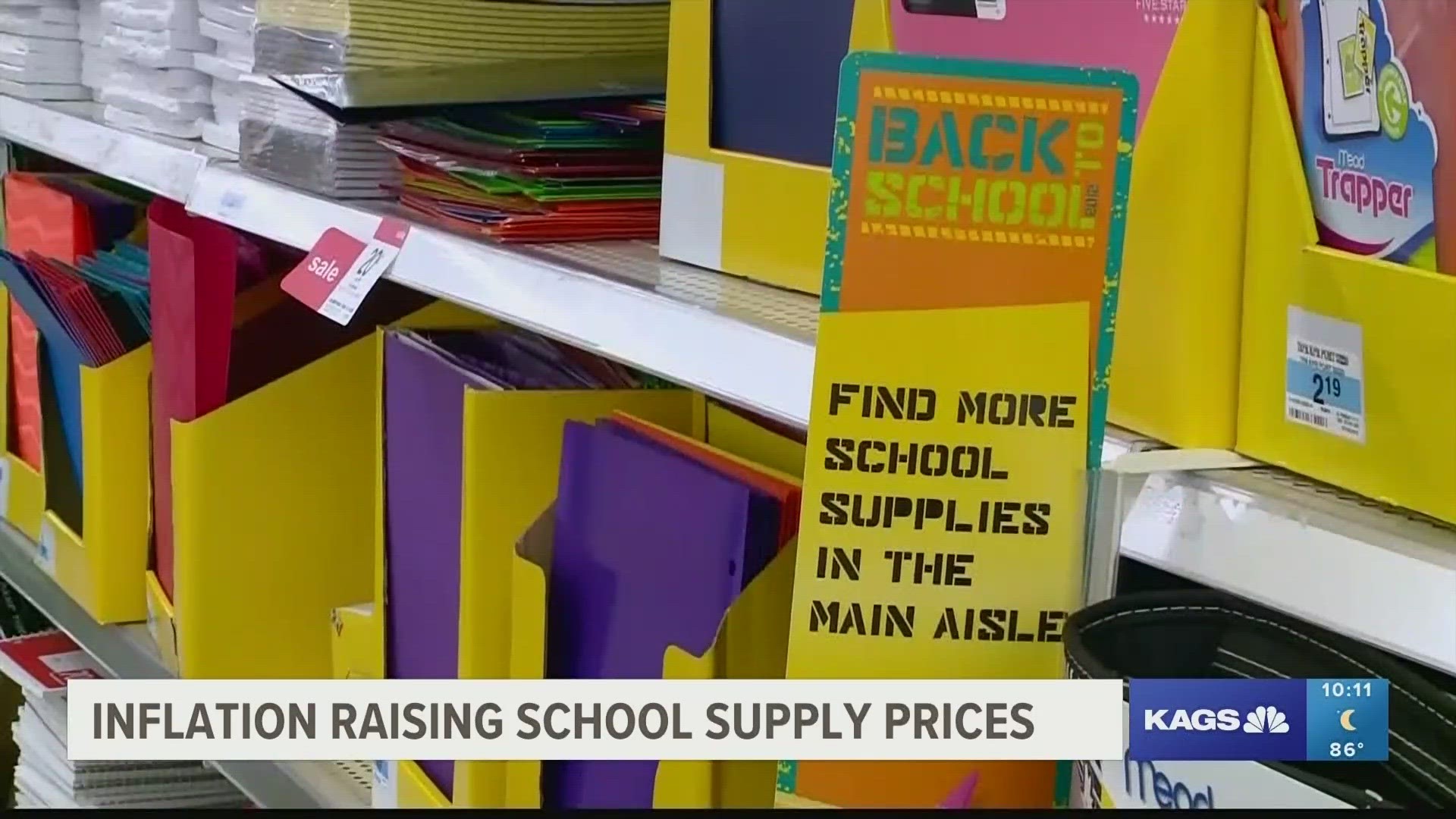 Dallin Hatch, a consumer expert, sat down with KAGS's Sara Wilson to discuss how inflation is affecting school supply prices ahead of the start of the school year.