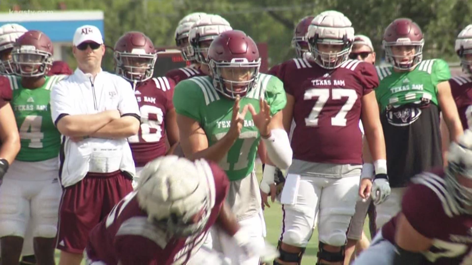 The Texas A&M football team had the day off on Friday, but will return to the practice field on Saturday. So far through fall camp, Kellen Mond has head coach Jimbo Fisher believing he's on the verge of becoming an elite quarterback.