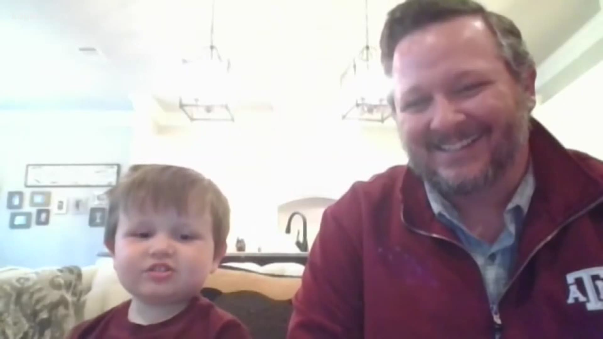 Four-year-old superfan Auggie Failor got to meet his idol, Aggie QB Kellen Mond, on Zoom.
