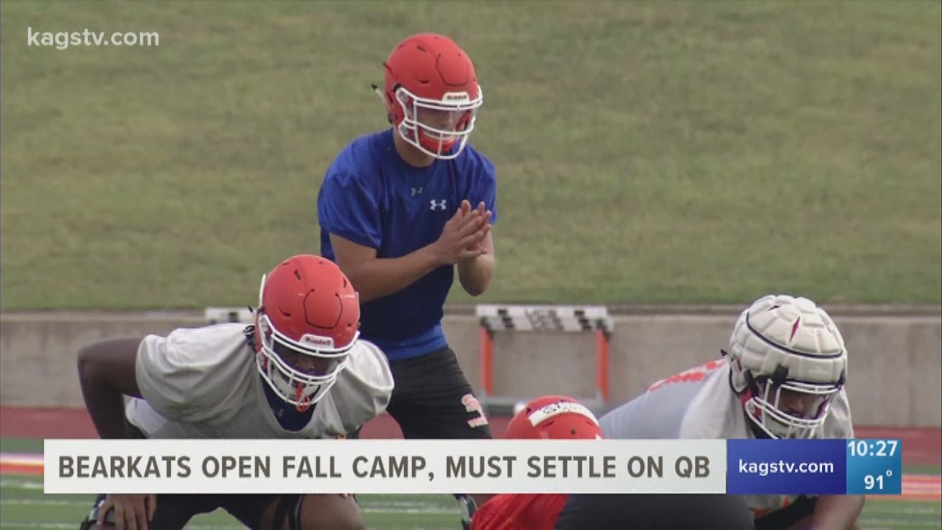 The Sam Houston State football team held its first practice on fall camp on Friday morning.