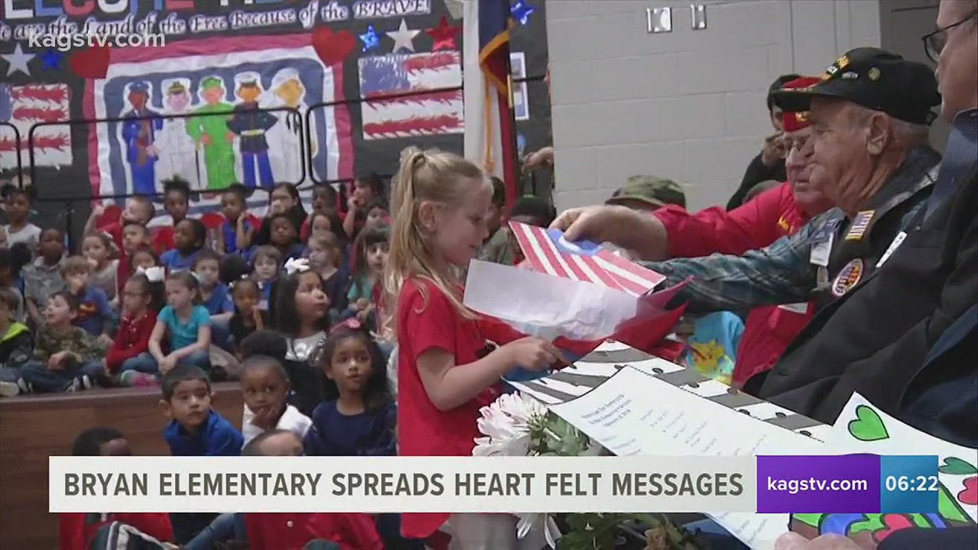 Valentines day is a time to show your love and appreciation for that special someone. KAGS own Kerrie Hall visited an area elementary school to spread that love to some local veterans through handmade thank you cards.