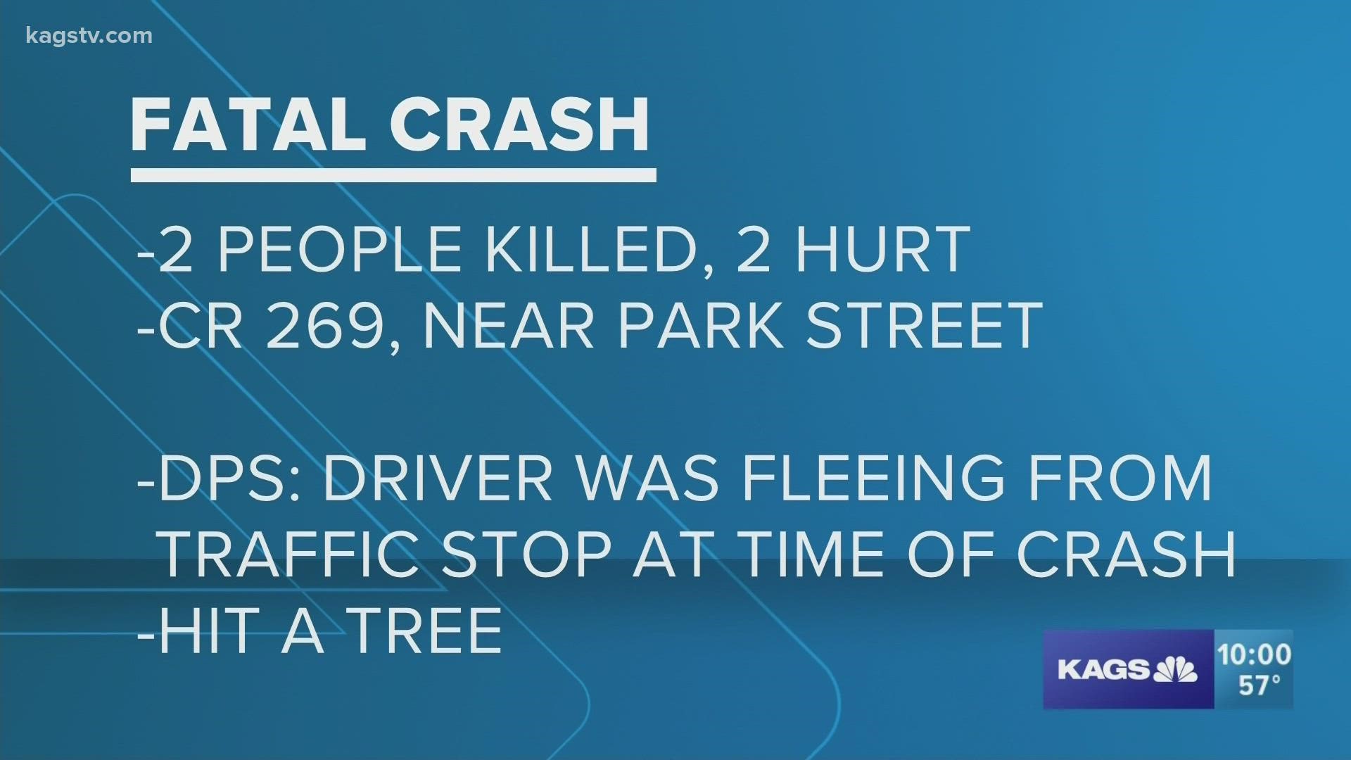 Texas DPS said the driver took off during a traffic stop Wednesday.