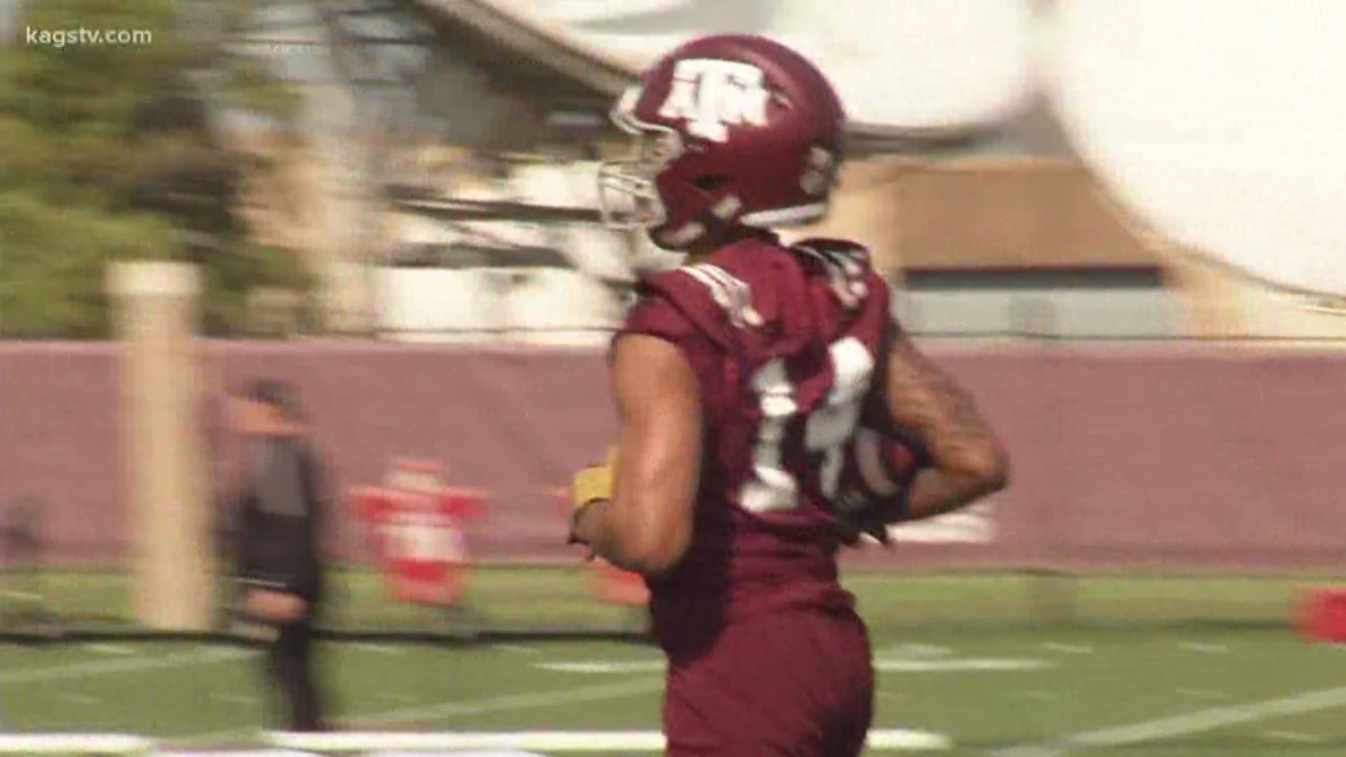 Here's a look at the wide receiver and defensive back position for the Aggie football team as it held spring practice number three on Saturday.