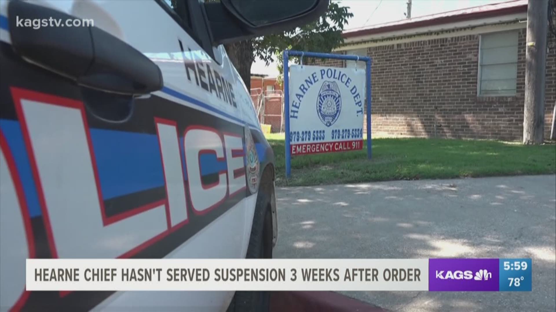 21 days of waiting for Hearne Police Chie Thomas Williams to serve a city council mandated suspension.