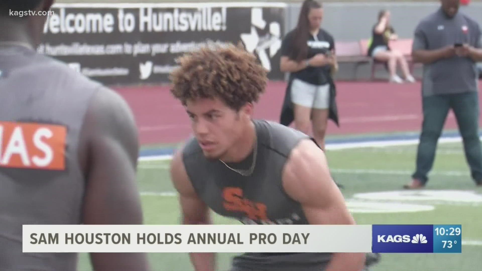 Nearly a dozen Bearkats, including All-American CB Zyon McCollum and QB Eric Schmid, performed in front of a large crowd of NFL scouts and coaches in Huntsville.