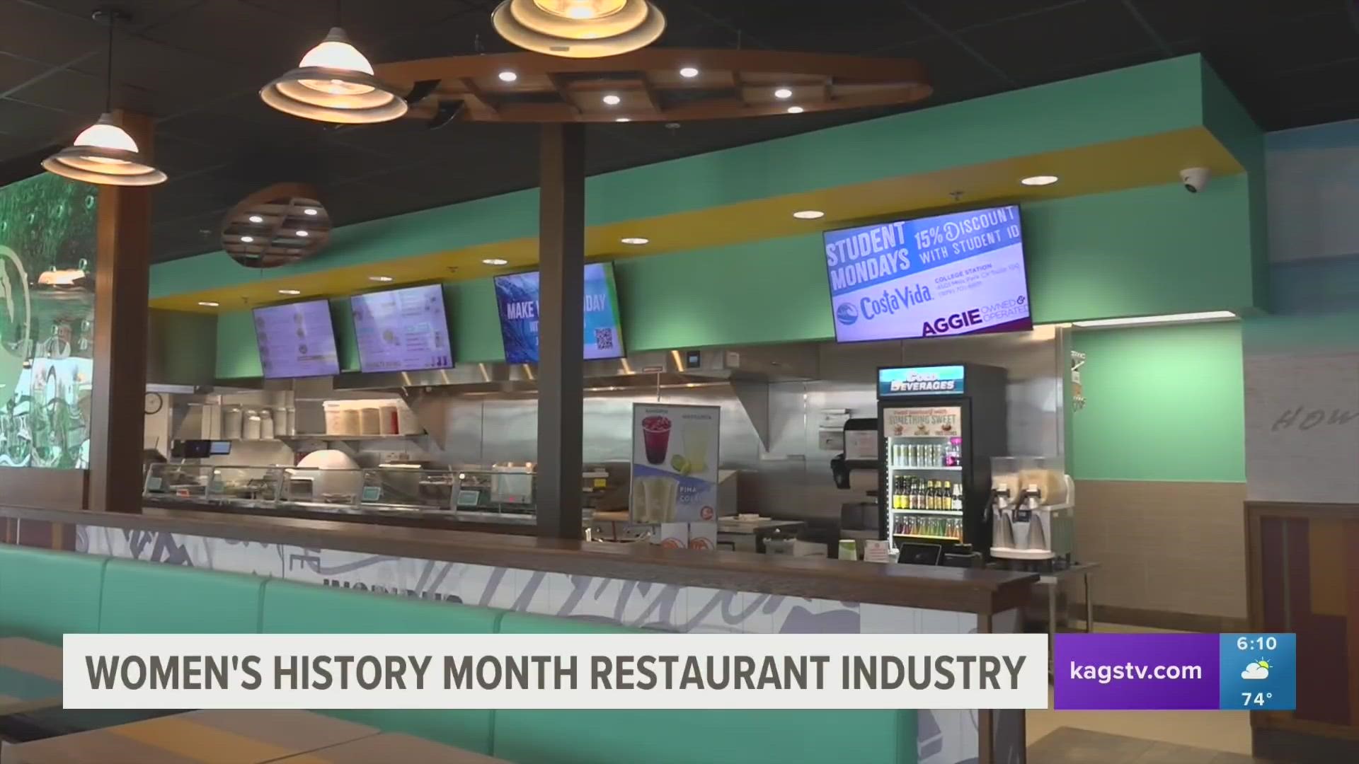 Costa Vida owner Holly Johnston spoke with KAGS about owning a restaurant in a traditionally male-dominated industry.