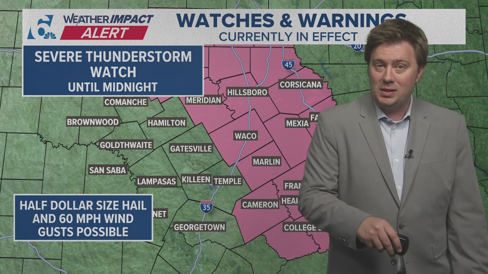 Severe Thunderstorm Watch issued for Central Texas counties | kagstv.com