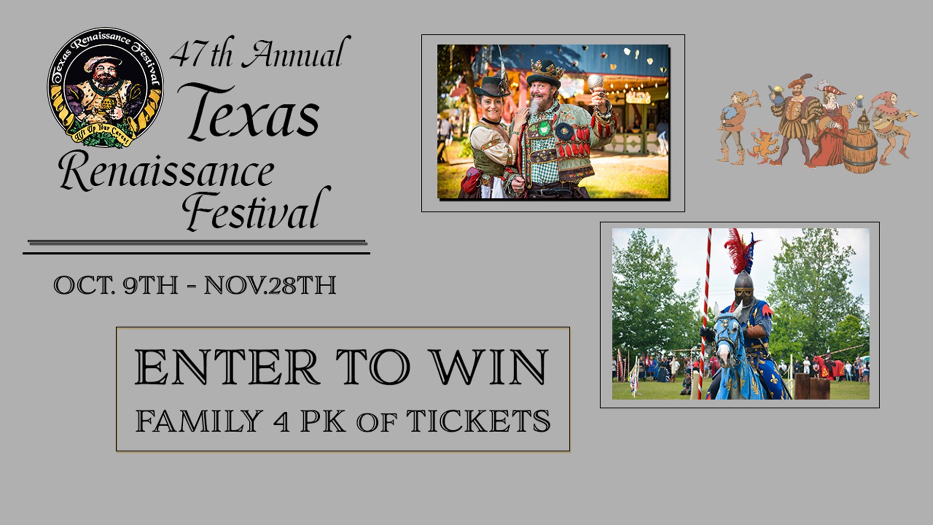 Win tickets to Texas Renaissance Festival