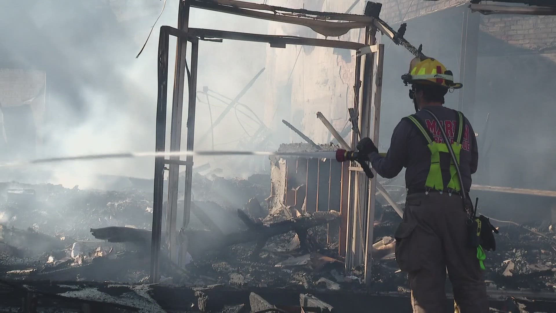 According to officials, a petal patch flower shop and a Marlin medical building that held records inside were both destroyed in the process.