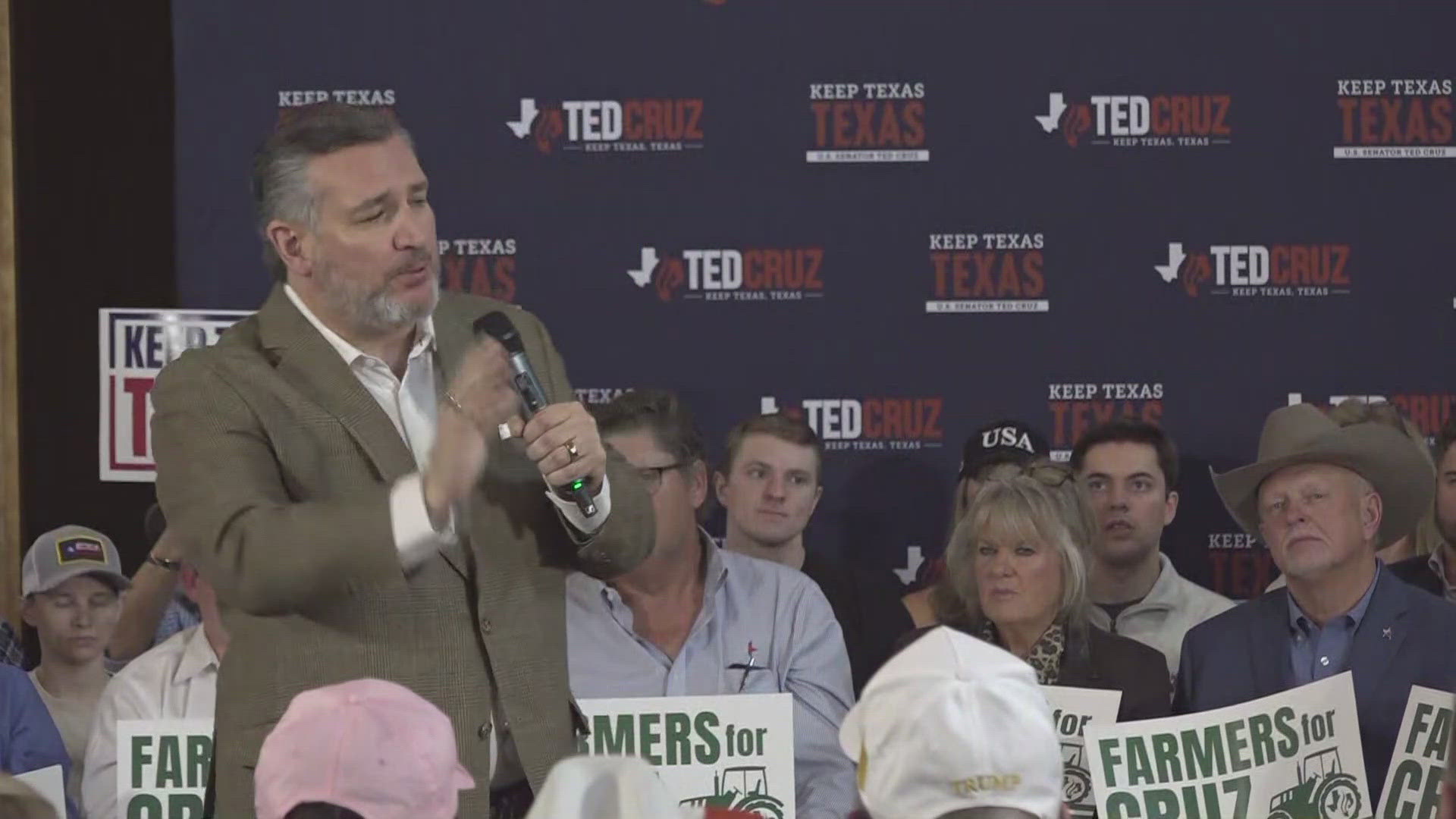 Ted Cruz stopped in Lorena to hold a rally for potential voters.