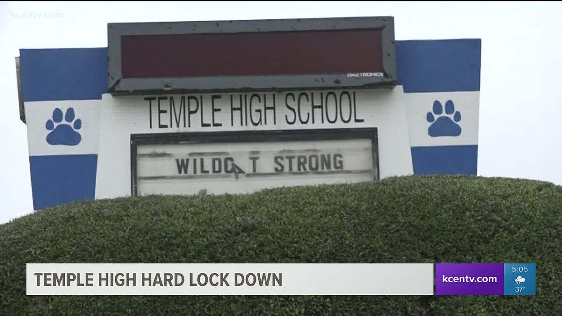 Temple High School students had a brief scare after their school was on lockdown because of a suspicious package.