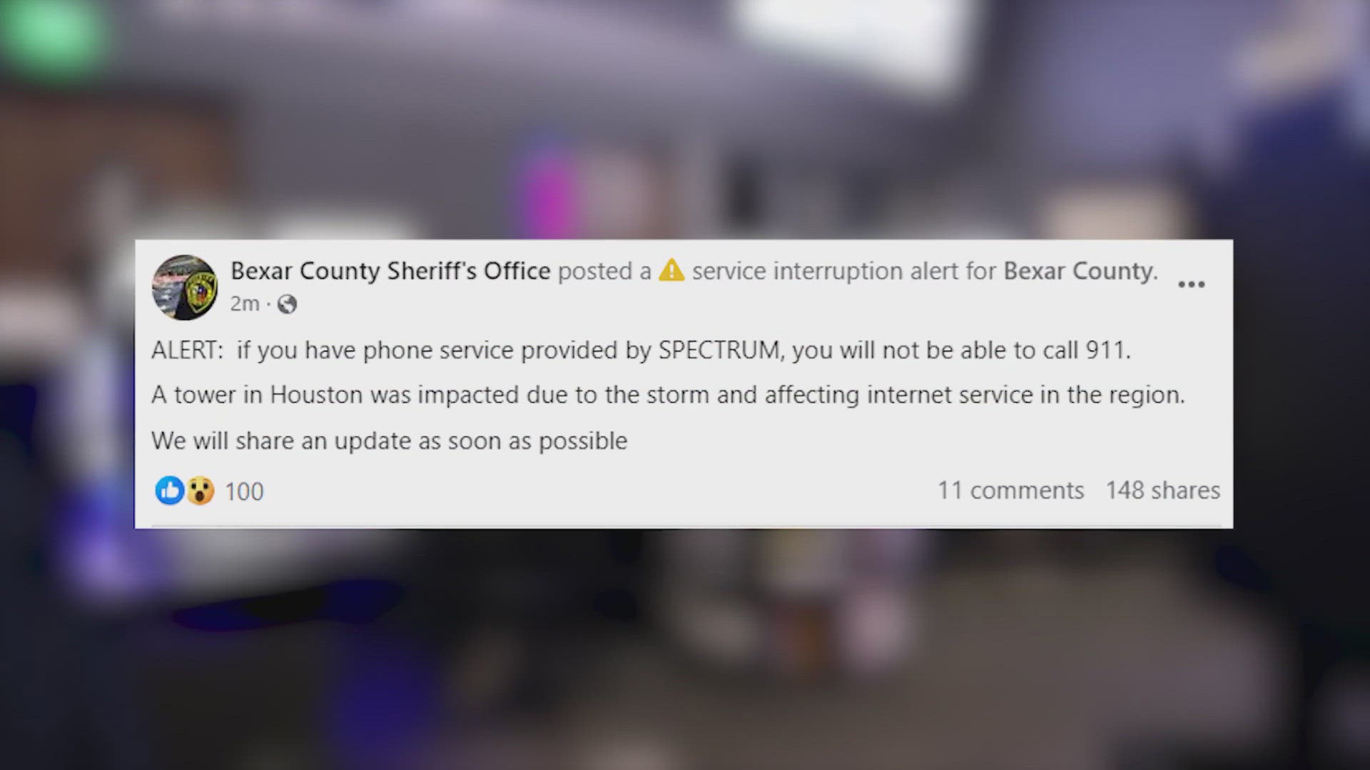 Internet and phone outages are being reported across the state. Spectrum customers are being impacted the most, some customers are unable to call 911.