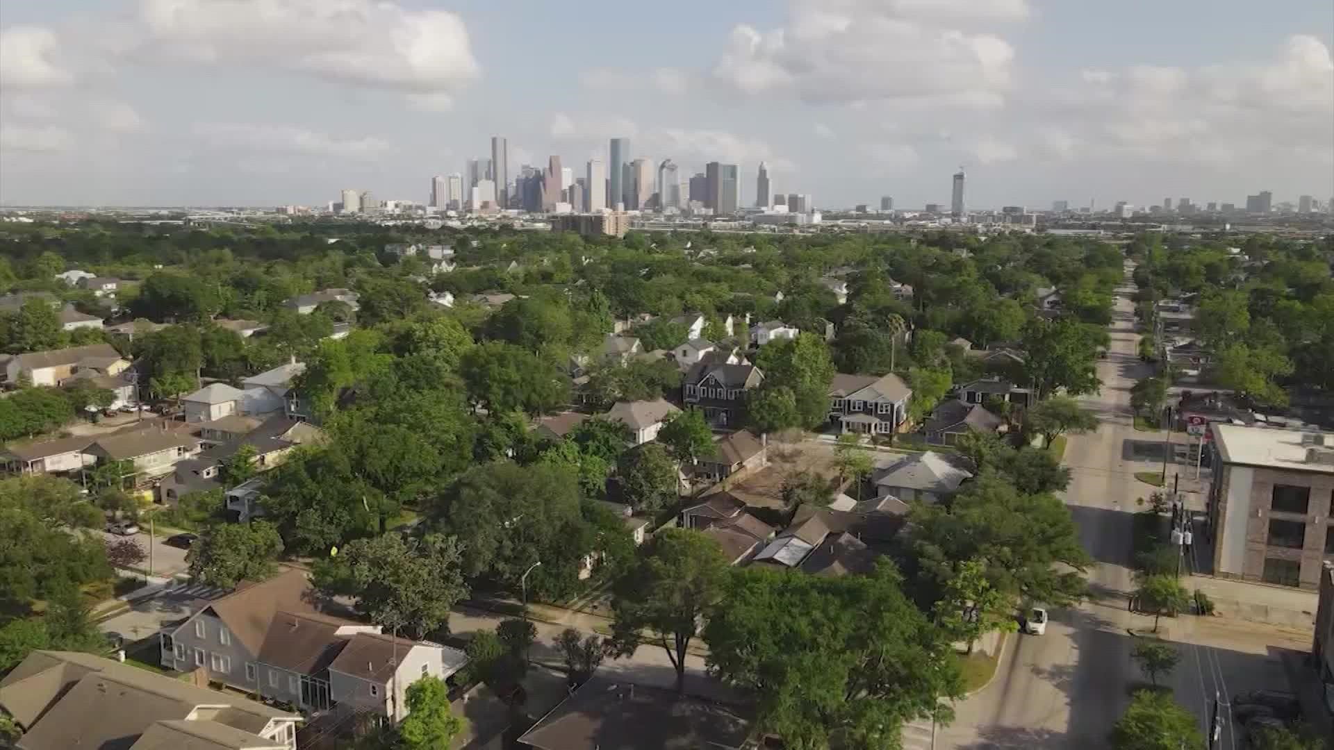The median home price in the Houston area increased by $50,000 in one year.