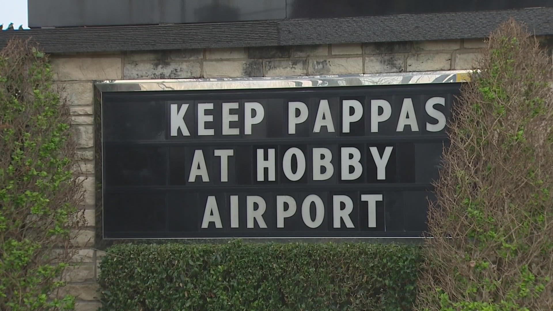 Pappas restaurants could soon be departing Hobby Airport because the City of Houston is considering awarding the food contract to another company.