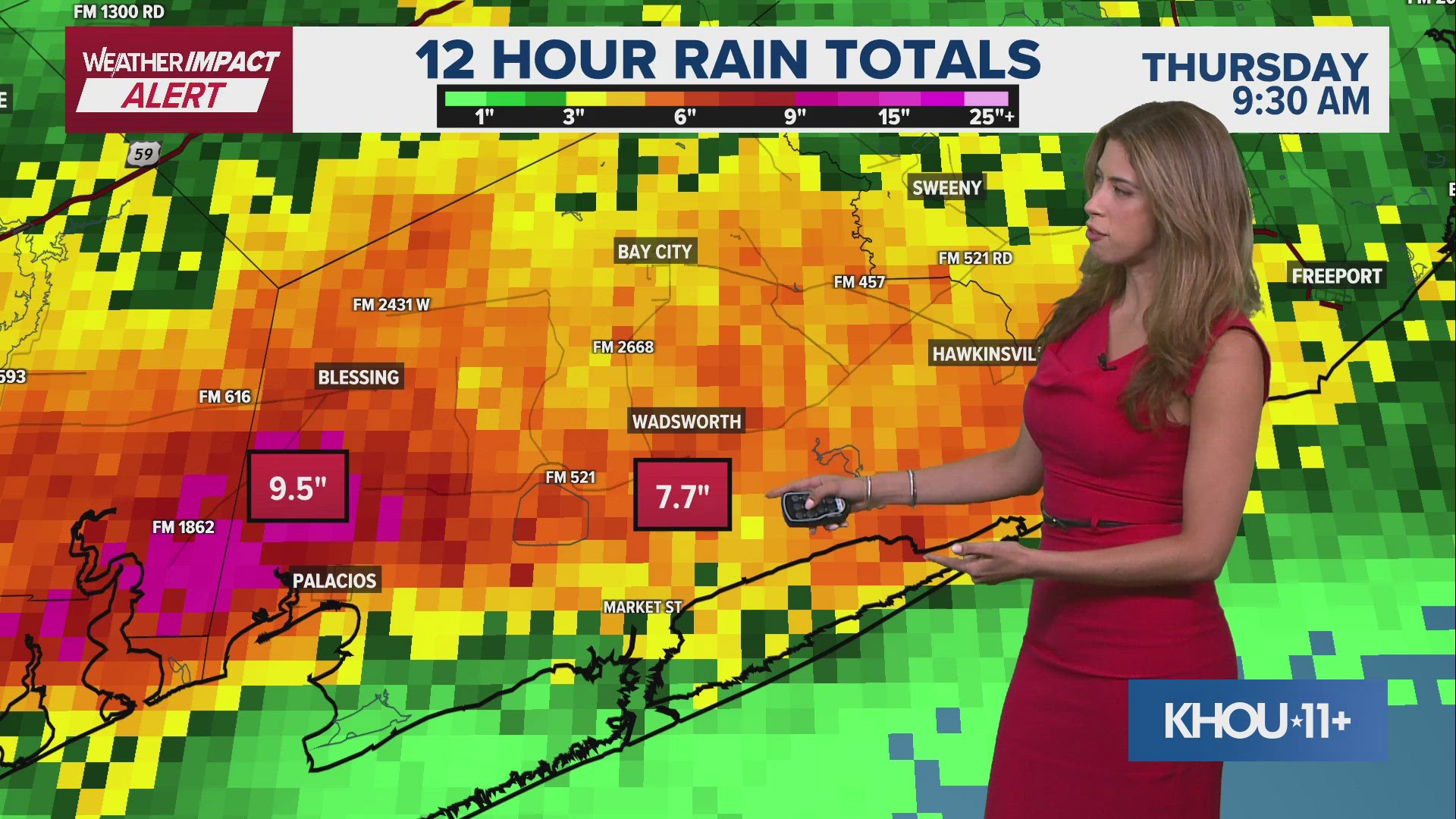 Flash Flood Warning Houston: Rainfall totals surge with downpours