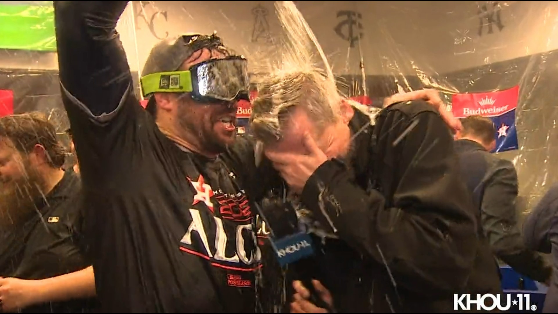 Jason Bristol was in Minnesota for the ALDS and was in the locker room when the Astros were celebrating an ALDS win.