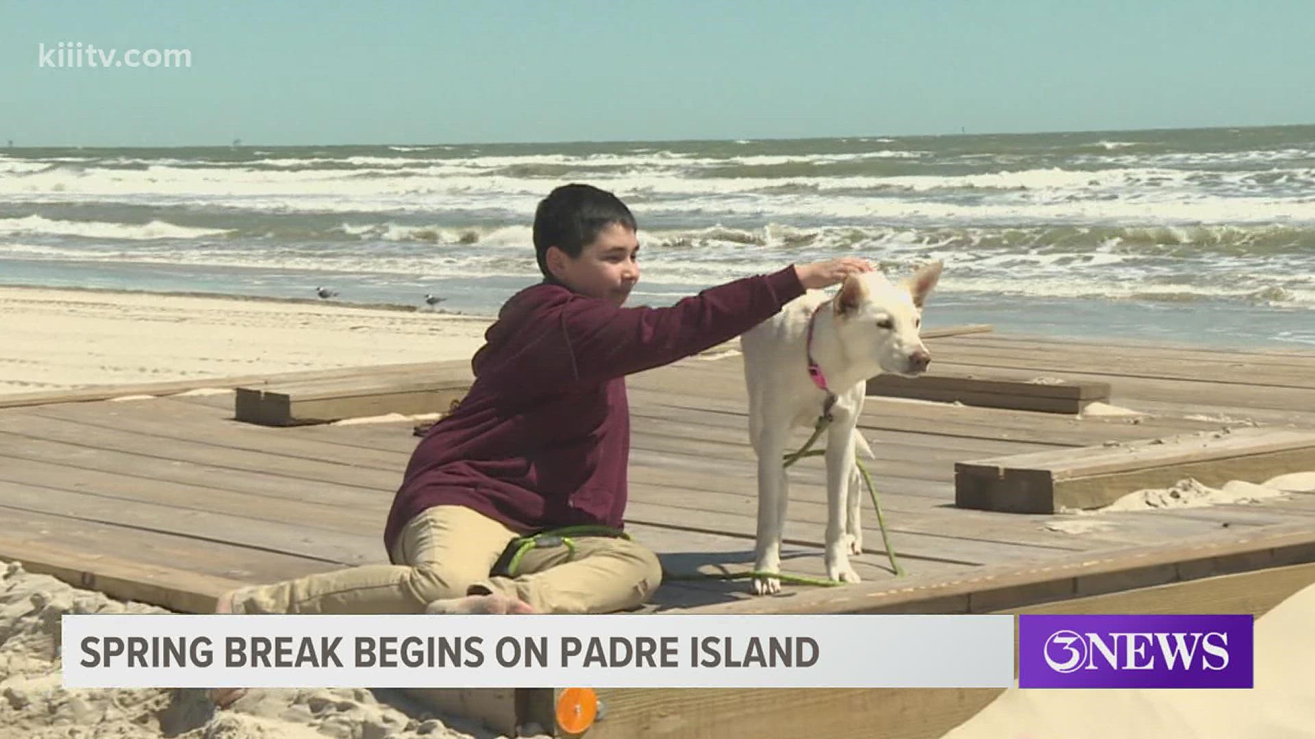 Spring Break is back in Corpus Christi and while temperatures are low, spirits are high.