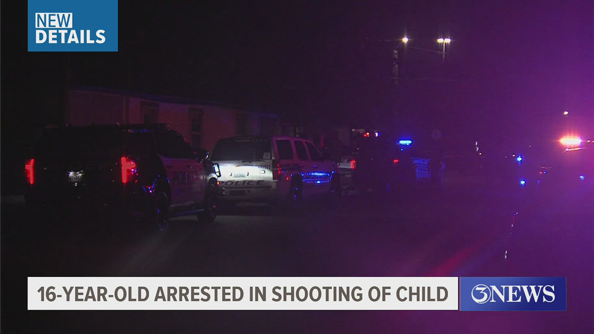 Officers determined that a 16-year-old female was holding a handgun when it discharged and hit a 1-year-old child.