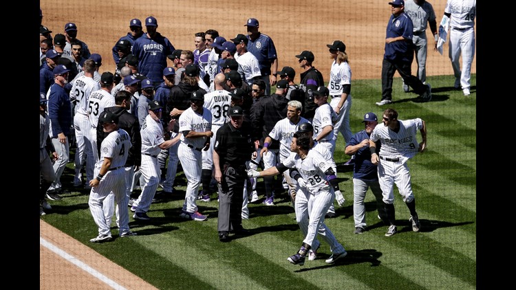 Basebrawl Breaks Out After Luis Perdomo Throws Behind Nolan Arenado